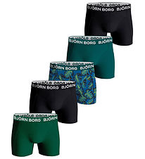 Bjrn Borg Boxers - 5-Pack - Green/Black