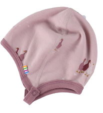 Joha Bonnet de Bb - Laine/Coton - Light Bordeaux av. Oies