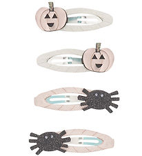 Mimi & Lula Hárspennur - 4 Stk. - 5,5 cm - Pumpkin Spider Hallow