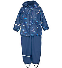 CeLaVi Rainwear w. Fleece - PU - Pageant Blue