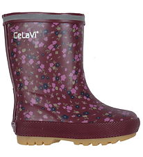 CeLaVi Rubber Boots w. Lining - Windsor Wine