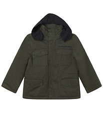 Zadig & Voltaire Takki - Parka - Khaki/Ruskea M. Tekojalokivi