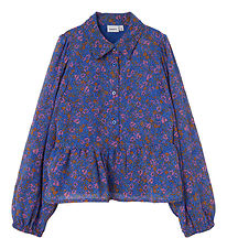 Name It Shirt blouse - NkfOlasigne - Dazzling Blue w. Flowers
