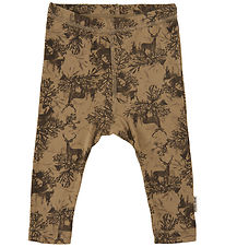 Mikk-Line Leggings - Wolle/Bambus - Seetang m. Print