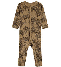 Mikk-Line Jumpsuit - Wool/Bamboo - Kelp w. Print