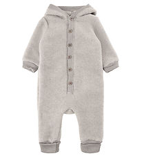 Mikk-Line Pramsuit w. Hood - Wool - Melange Offwhite