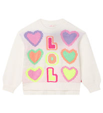 Billieblush Blouse - Knitted - Ivory w. Hearts