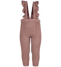 Condor Leggings w. Suspenders - Knitted - Rib - Praline