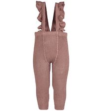 Condor Leggings m. Träger - Strick - Rib - Praline