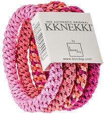 Kknekki Hair elastics - 4-Pack - Pink/Pink