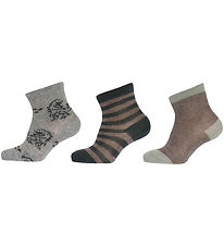Melton Socks - 3-Pack - T-Rex - Light Grey Melange