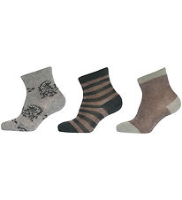 Melton Sokkar - 3 Pakki - T-Rex - Light Grey Melange