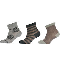 Melton Chaussettes - 3 Pack - T-Rex - Light Grey Melange