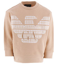 Emporio Armani Sweat-shirt - Zenzero Chiaro av. Blanc