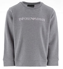 Emporio Armani Sweatshirt - Grmelerad m. Vit