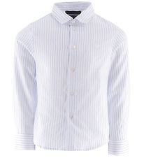 Emporio Armani Shirt - White/Blue Striped