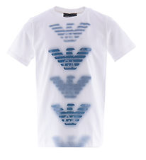 Emporio Armani T-Shirt - Wei m. Blau