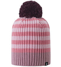 Reima Beanie - Wool/Acrylic - Tipla - Grey Pink w. Stripes