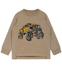 Hust and Claire Sweatshirt - Stanley - Deer Brown Gemleerd