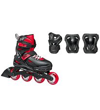 Rollerblade Roller Skate Set - Fury Combo - Black/Red