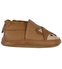 Melton Soft Sole Leather Shoes - Cognac w. Squirrel