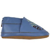 Melton Leren Slippers - Blauwvintonijn m. Wasbeer