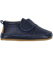 Melton Leren Slippers - Marine