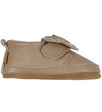 Melton Soft Sole Leather Shoes - Natural w. Butterfly