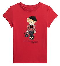 Polo Ralph Lauren T-Shirt - Holiday - Rouge av. Peluche