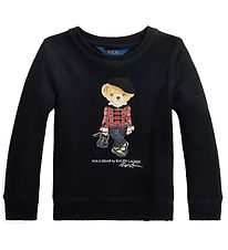 Polo Ralph Lauren Sweatshirt - Holiday - Black w. Soft Toy