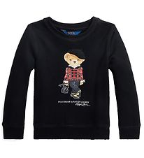 Polo Ralph Lauren Sweatshirt - Holiday - Schwarz m. Kuscheltier