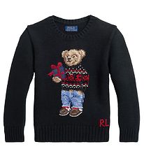 Polo Ralph Lauren Blouse - Tricot - Holiday - Noir av. Peluche