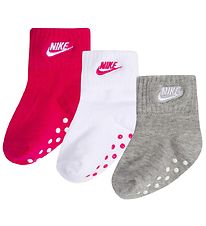Nike Socks - 3-Pack - Rush Pink/White/Grey Melange