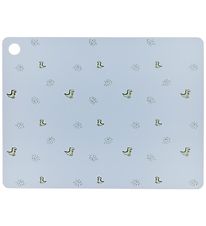 OYOY Placemat - Silicone - Theo Dino - Pale Blue