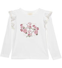 Creamie Blouse - Cloud w. Flowers