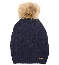 Minymo Beanie - Cotton/Wool - Parisian Night w. Pom-Pom