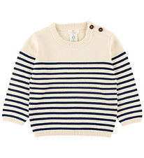 Copenhagen Colors Blouse - Knitted - Cream Navy Combi