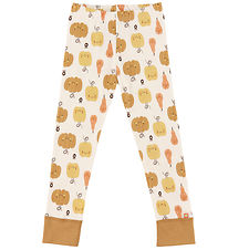 Katvig Leggings - White w. Pumpkin