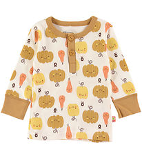 Katvig Blouse - White w. Pumpkin