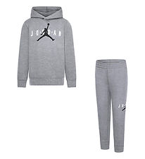 Jordan Sweat Set - Grey Melange w. Logo