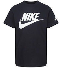 Nike Stuttermabolur - Svart/Hvítur