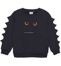 Minymo Sweatshirt - Dark Navy w. Eyes