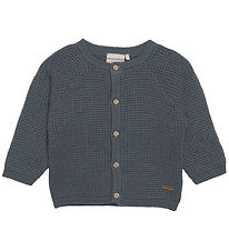 Minymo Cardigan - Knitted - Wool/Cotton - Stormy Weather