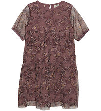 Minymo Dress - Rose Taupe w. Flowers