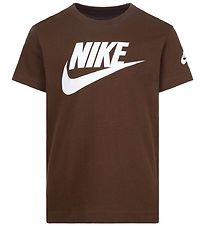 Nike T-Shirt - Cacao Wauw m. Wit