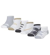 Nike Socks - 6-Pack - White w. Brown/Grey