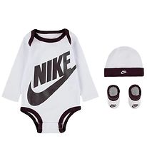 Nike Gift Box - Booties/Beanie/Bodysuit l/s - Futura - White w.