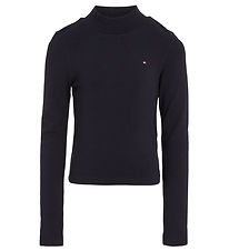 Tommy Hilfiger Blouse - Stripe Mock - Black/Desert Sky Stripe