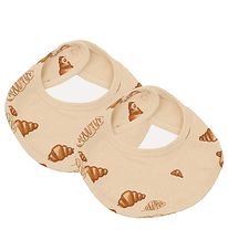 VACVAC Teething Bib - 2-Pack - Rib - Cutter - Croissant BIG