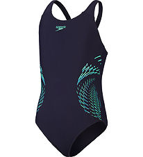 Speedo Swimsuit - Placement Muscleback - Navy/Green